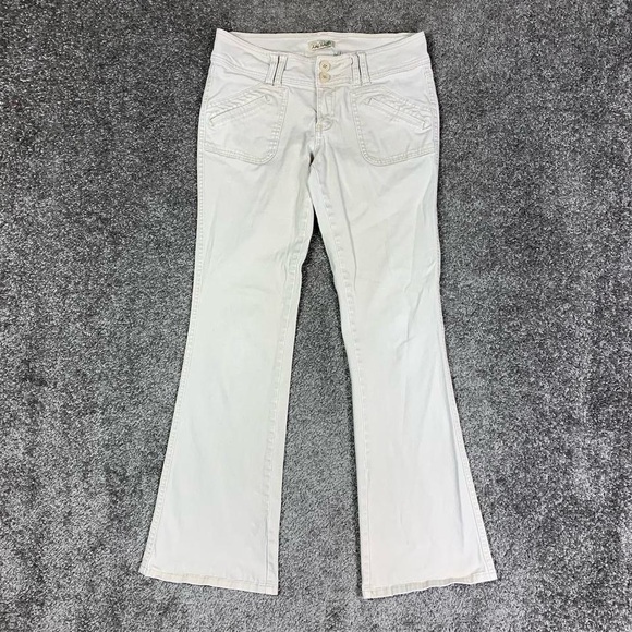 Bebop Cream/Tan Flare Pants Sz 7 Y2K 2000s - Picture 8 of 8